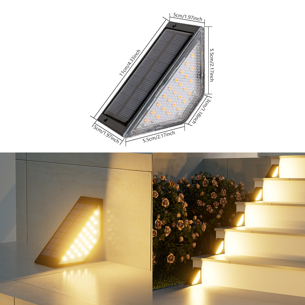 Solar Lights for Outdoors Stair Lamps Warm White LED Step Light, IP65 Waterproof Steps, Garden, Walkway, Stairs Path: Blue / 0-5W