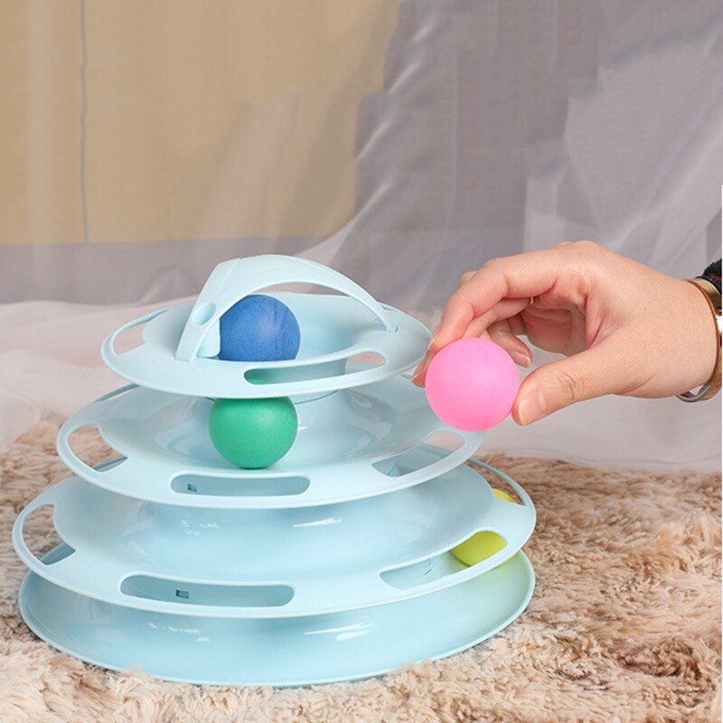 Jouets pour chats en animaux | Tour Interactive, pistes disque entraînement, plaque d'amusement, disque d'intelligence, balles de jouets pour chats pour tranchage, fournitures pour animaux de compagnie