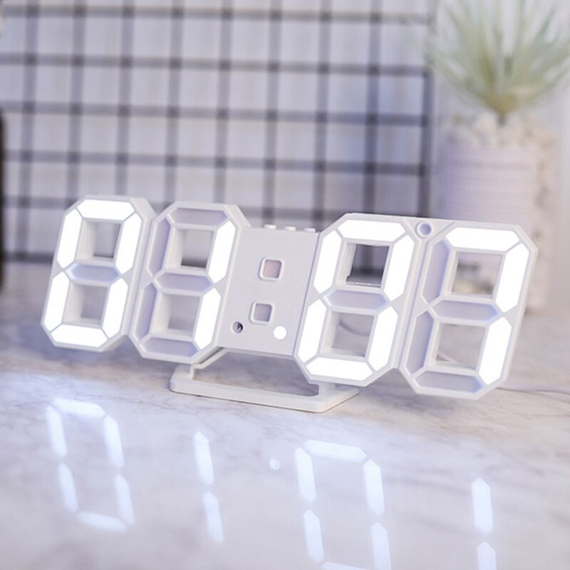 12 Hour Display 3D Modern Digital LED Table Desk Night Wall Clock ... – Vicedeal