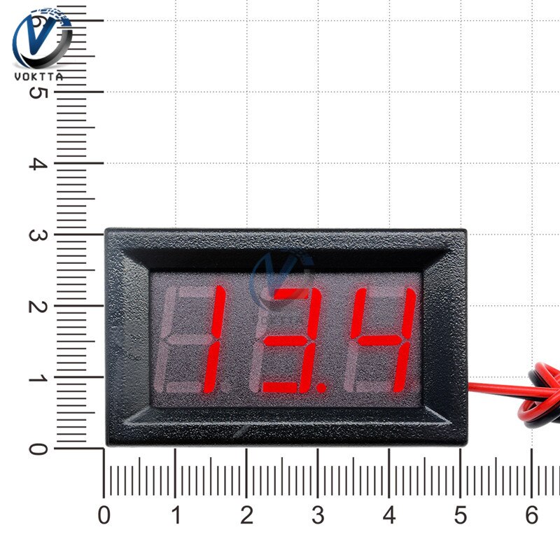 0.56 ''  dc 4.5v to 30v mini digitale voltmeter digitale voltmeter spanning led paneelmeter voor 6v 12v 24v elektromobiel motorfiets