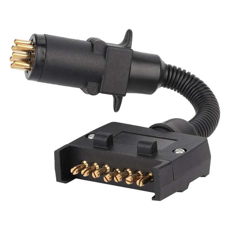 Plate Alternator Truck Parts Flat 7Pin to Round 7Pin Cable Tow Harness Coupling Trailer Car Spring Plug AU Style Truck