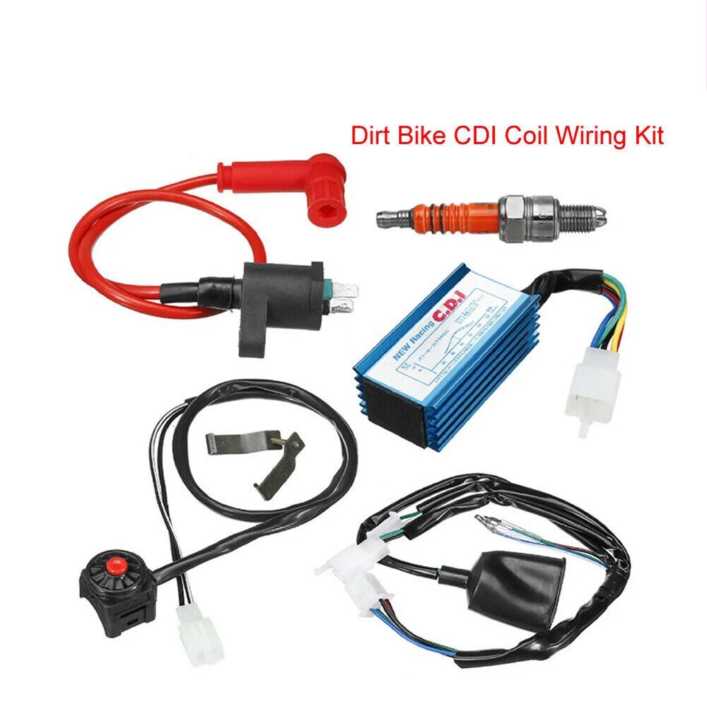 5 stk/sæt cdi tændspole tændrør ledningsnettet ledninger væv kickstart til atv go kart knallert scootere snavs pit bike