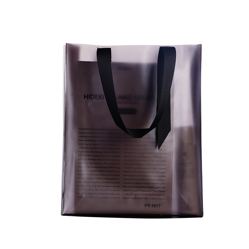 PVC transparent Gefrostet Kunststoff Tote Hanbag Käufer Einkaufstüte wiederverwendbar Einkaufen Waschen Kosmetik Lagerung