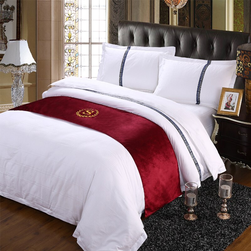 Trykte hotel dekorative seng runner seng kaste