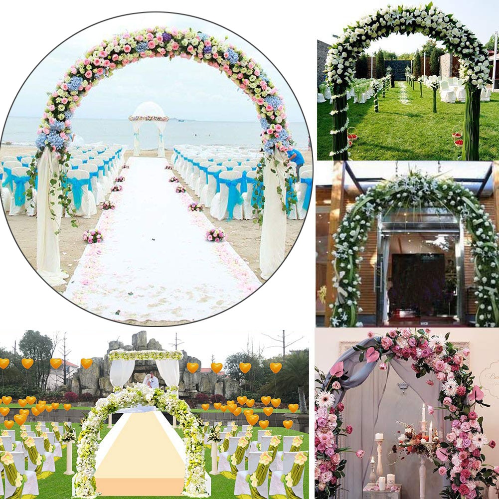 Arco de hierro decorativo para boda, Fondo de jardín, pérgola, marco de flores para boda, cumpleaños, decoración para de boda, arco DIY