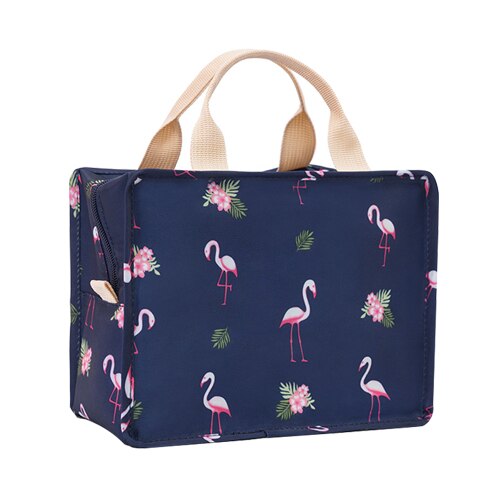 Bolsa de almuerzo de flamenco, bolsa de bolso térmico para comidas de oficina para mujeres, bolsa portátil para Picnic, fruta, postre, paquete de alimentos frescos, accesorios de almacenamiento: Style B 1