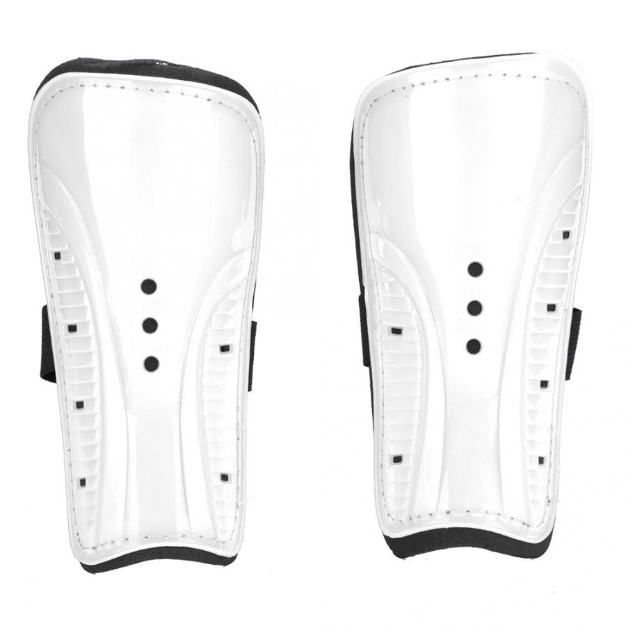 Chaussettes de protection 4 couleurs 1 paire adulte enfant Football sport shinguard ballon de Football protège-tibia jambes protecteur Football: WHITE