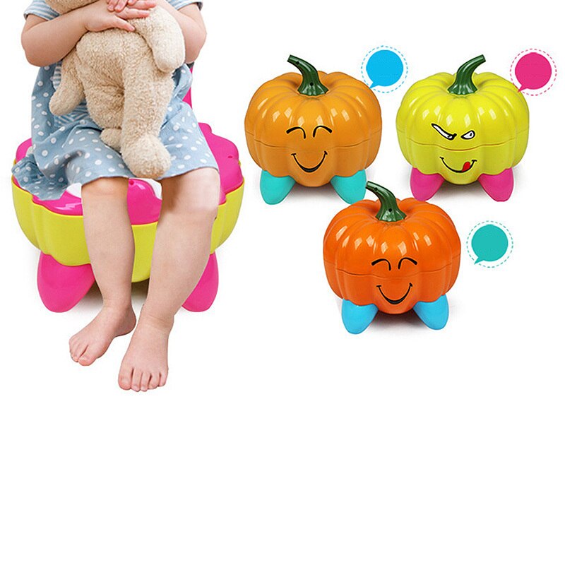 Gresskarform baby potte toalettskål trening panne toalett sete låve urinal