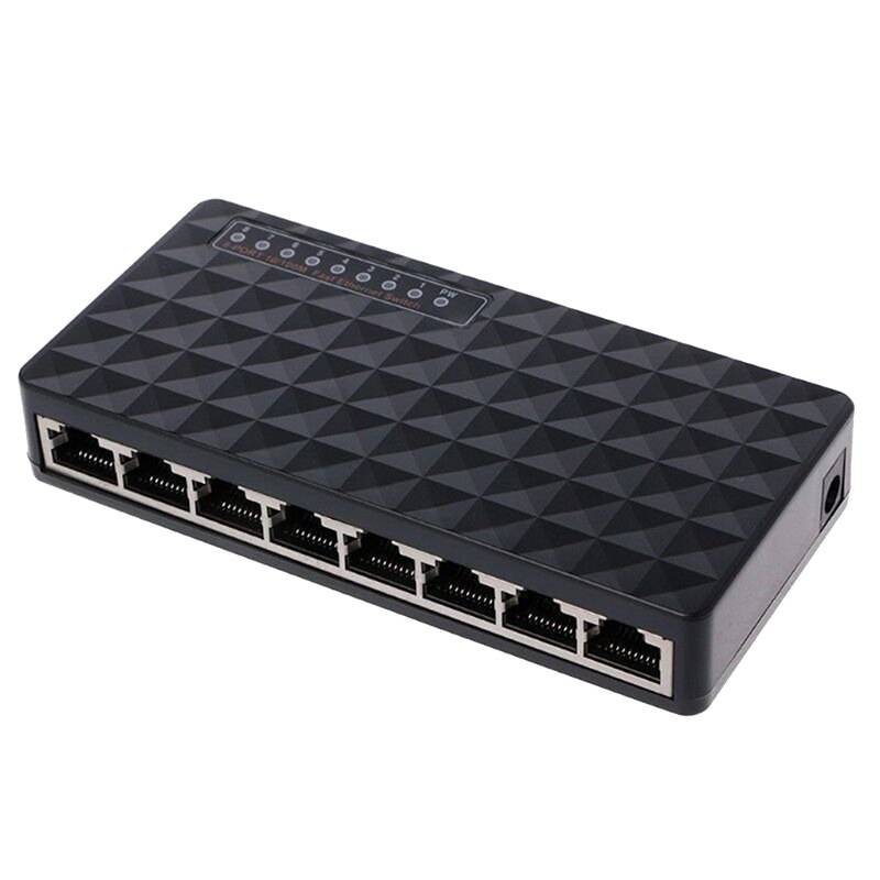 8-Port 10/100Mbps Ethernet Network Switch HUB Desktop Fast LAN Switcher Adapter