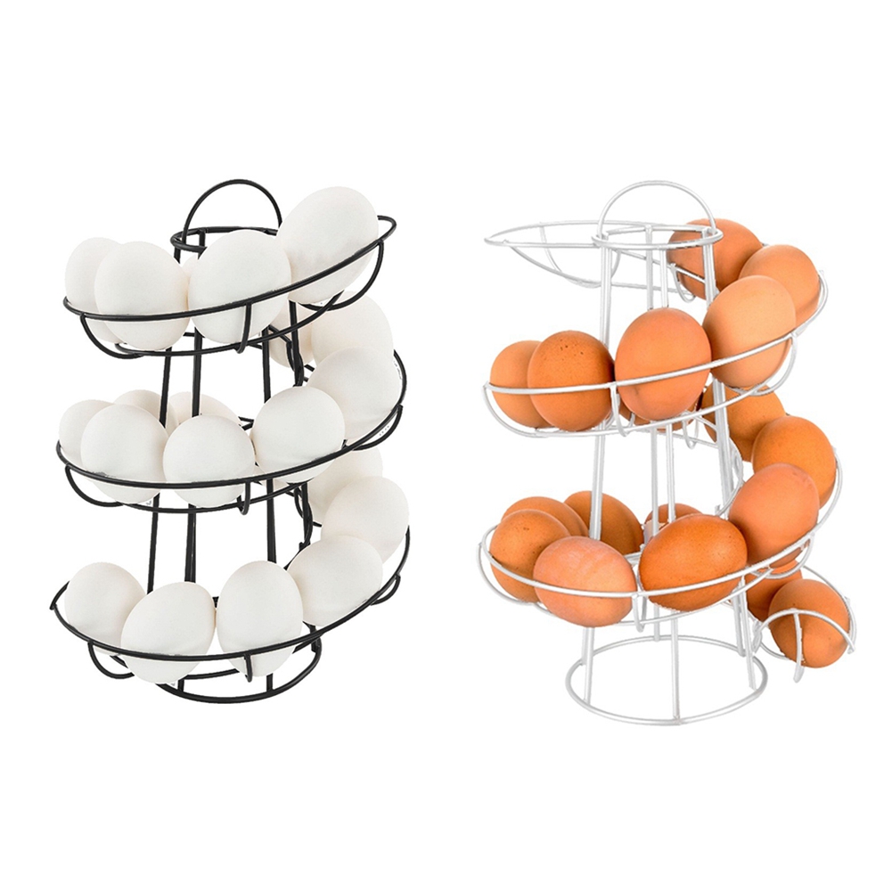 Egg Display Rack Egg Deluxe Spiraling Dispenser Rack Basket Storage... – Grandado