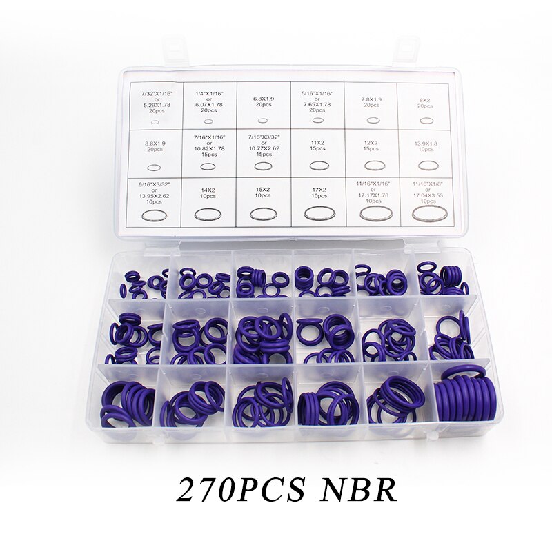 O ringer gummi slitesterk vanntett og oljebestandig o rings tetning nbr tetting o-ringer nitril skive gummi oring sett: Bpnb -270