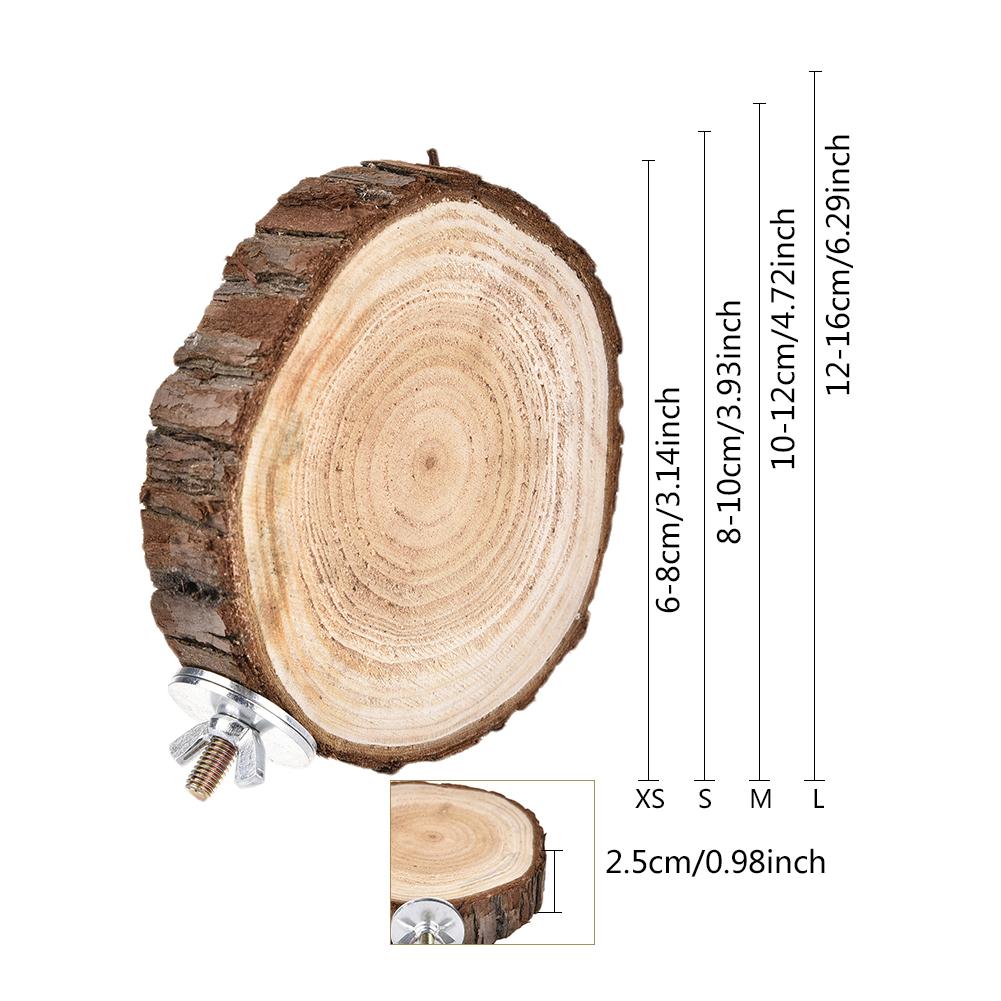 Tabla de troncos de madera Natural para hámster, plataforma de madera para Chinchilla, conejillo de indias, ardilla, Totoro, loro, para saltar, suministros de juguetes para mascotas pequeñas