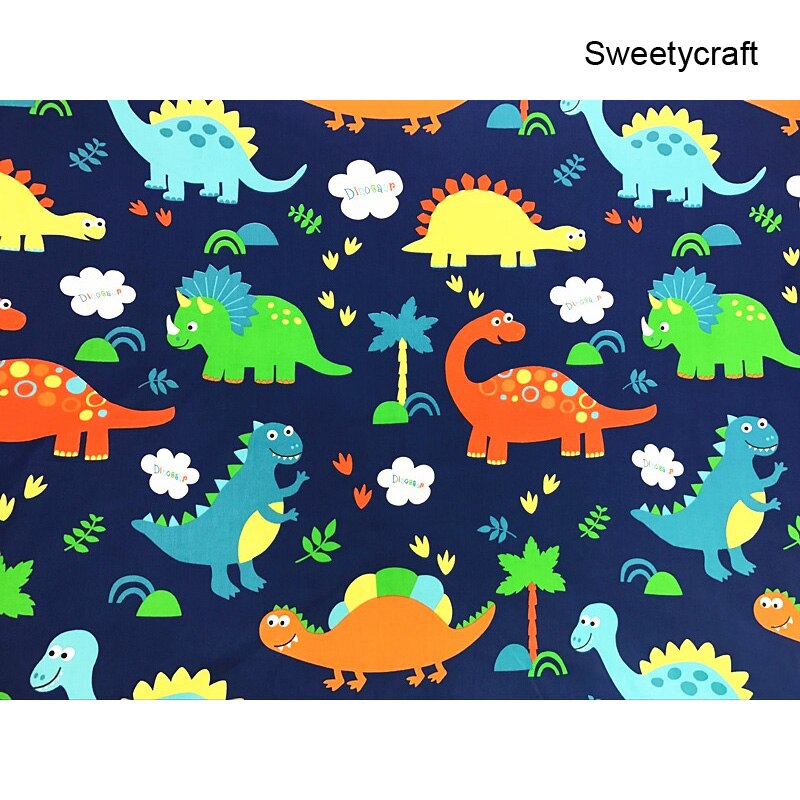 160cm*50cm bomullstyg dinosaurietyger gör-det-själv sömnad quiltning sängkläder kläder babyklänning lapptäcke tyg barn handarbete trasa