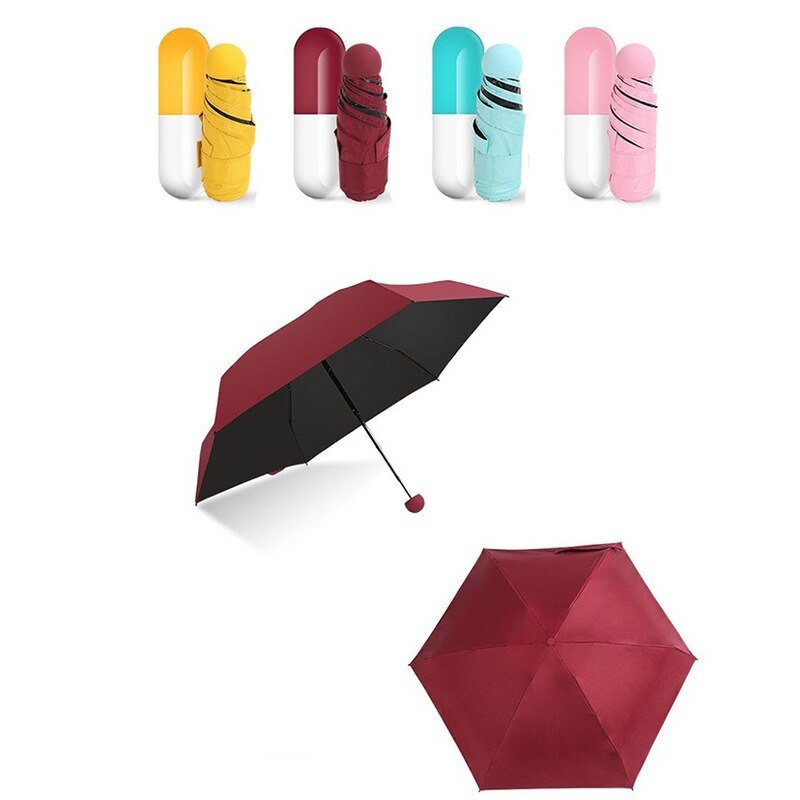Quality Capsule Mini Pocket Umbrella Transparent Umbrella Windproof Folding Umbrella Ladies Compact Umbrella