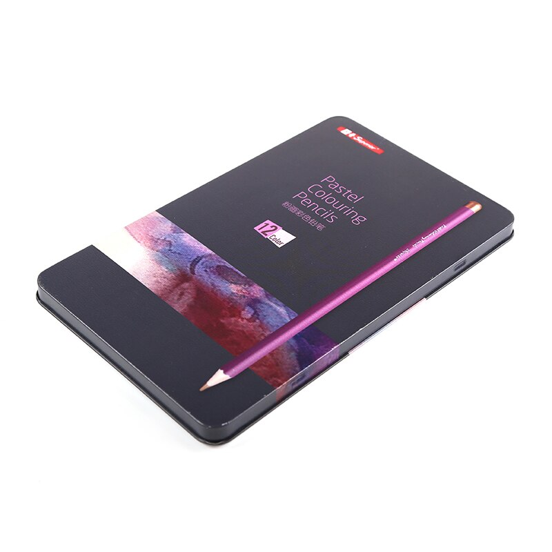 Lápices de colores Pastel de 12 colores, Set de lápices de colores de madera para dibujo escolar lapiceros, suministros de arte