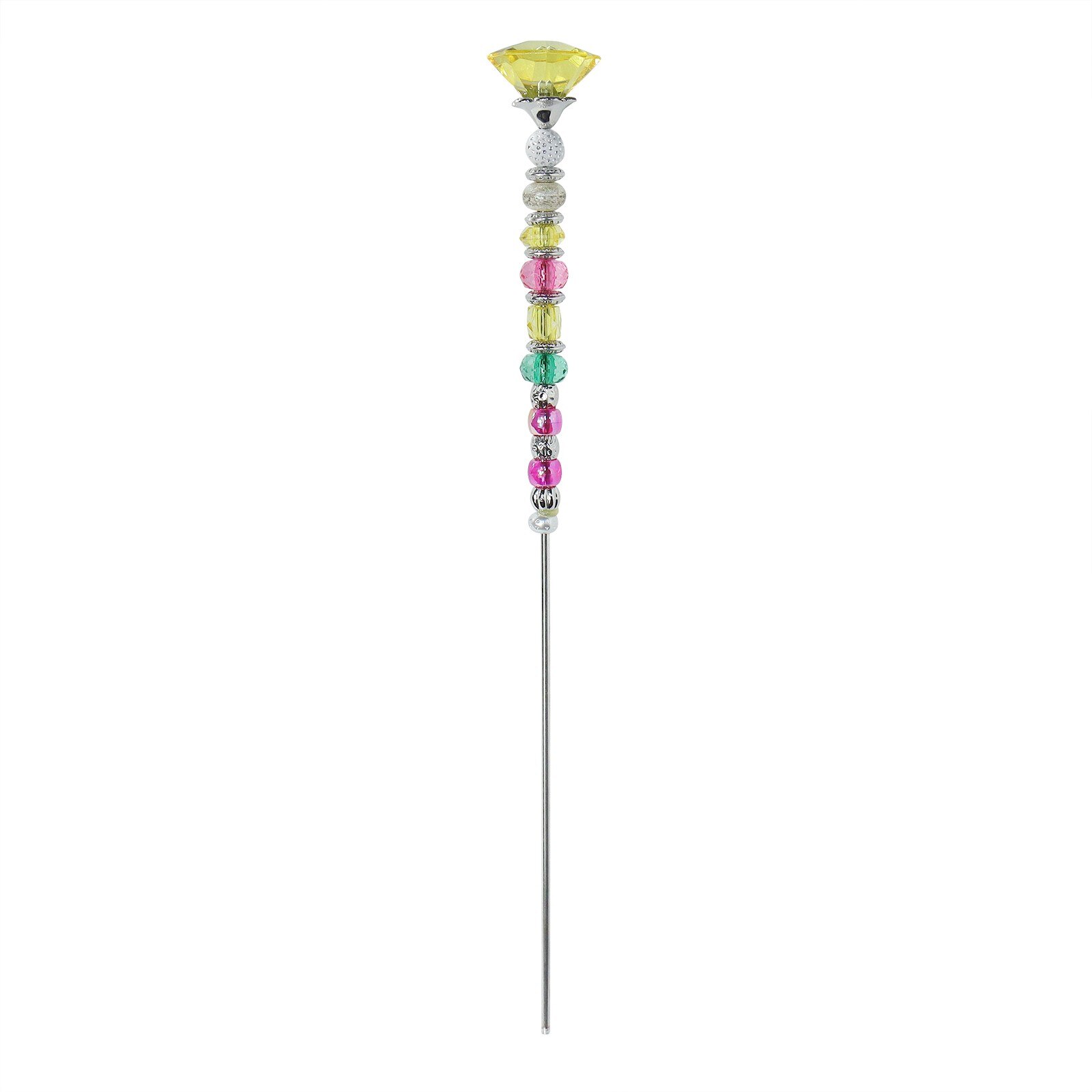 Piquets de jardin de rêve perlés, d'extérieur pour enfants, décoration de cour colorée en cristal arc-en-ciel