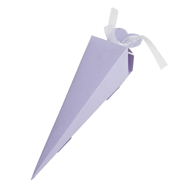 Ijs Tip Cone Triple-gedreven Snoep Doos Pack met Hand Ceremonie Bruiloft Doos: Purple