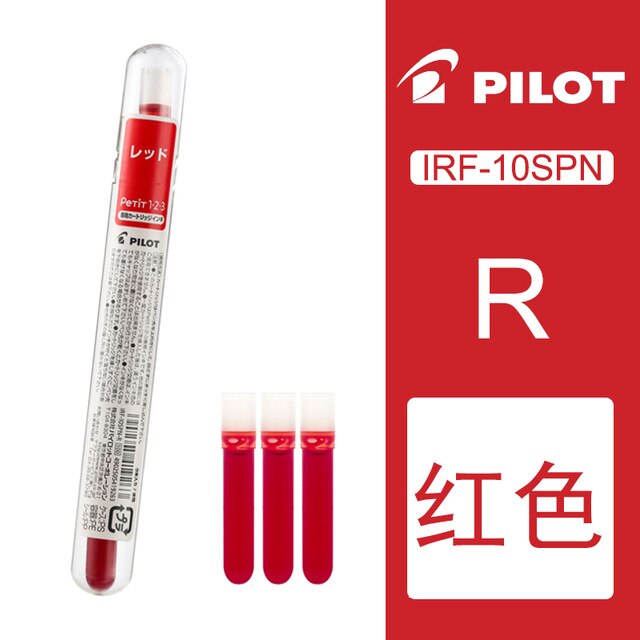 Pilot Mini pluma Vitality pluma estilográfica pluma de tinta de punta fina transparente suministros de envoltura colorida SPN-20F papelería de gran 1 Uds: red ink 1set