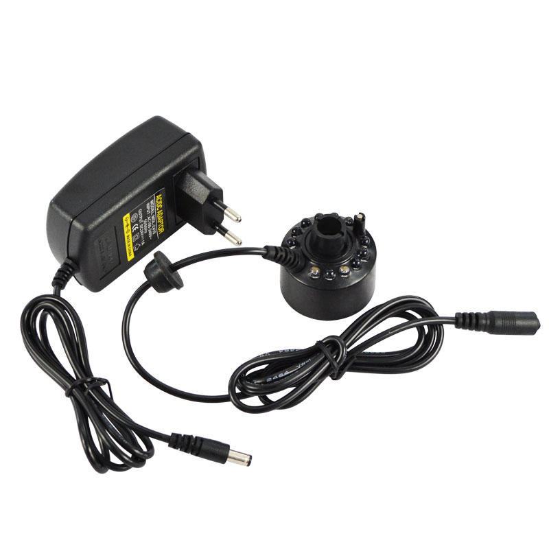 Generador de niebla ultrasónico, nebulizador de 24V, cabezal atomizador, lámpara de Aroma con 12 luces para humidificador, difusor, fabricante de niebla