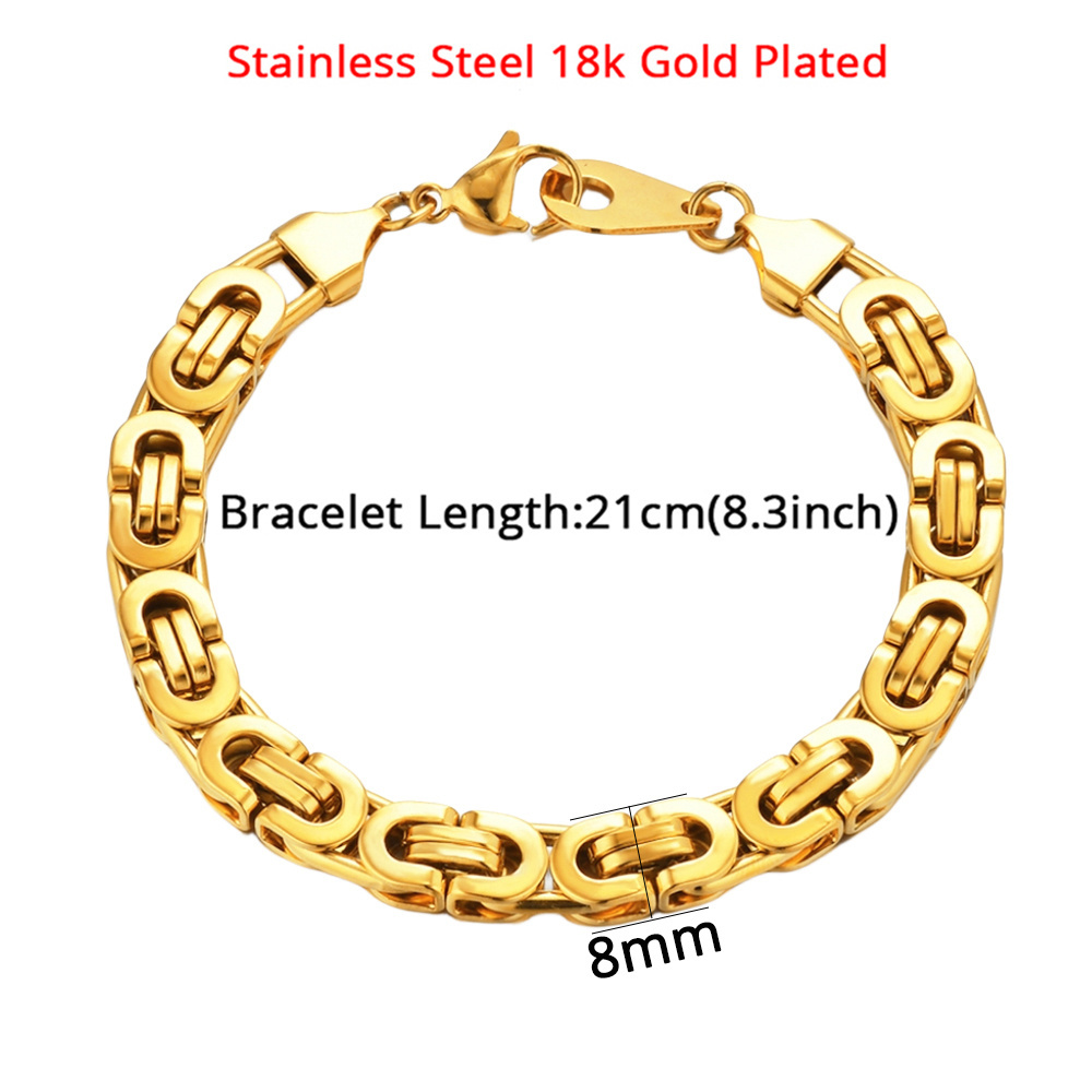 Mais novo 316l pulseira de aço inoxidável das mulheres dos homens wholelsale pulseira 4mm cor ouro masculino mão elo corrente pulseira hip hop jóias