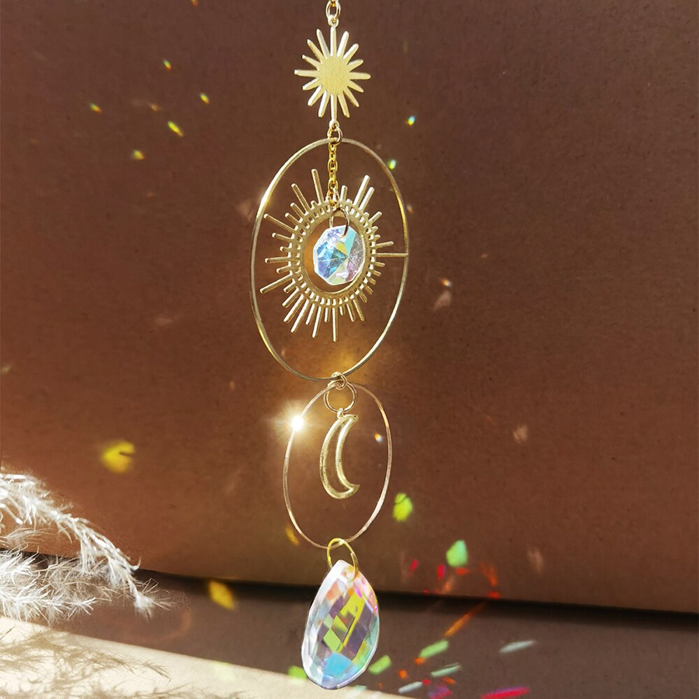 5 Attrape-Soleil En Cristal - Pendentifs Arc-en-Ciel Pour Déco Fenêtre