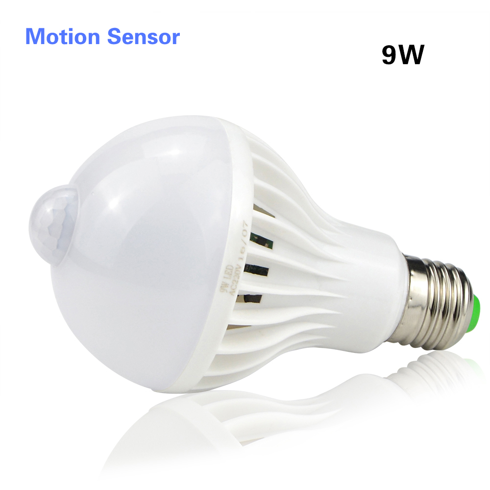 Smart 3 W 5 W 7 W 9 W 12 W E27 220 V Geluid/PIR Bewegingssensor LED lamp licht Inductie Lamp Trap Hal Night Emergency verlichting