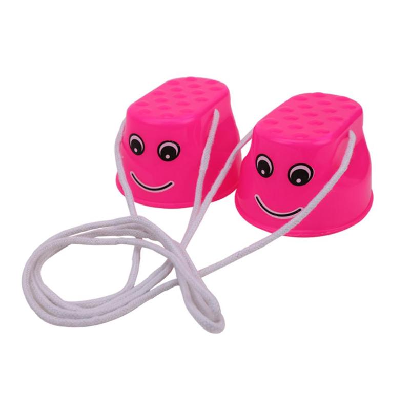 Échasses de saut épaisses en plastique pour enfants, 2 pièces/ensemble, chaussures d&#39;équilibre pour jeux de plein air, offre spéciale: Pink