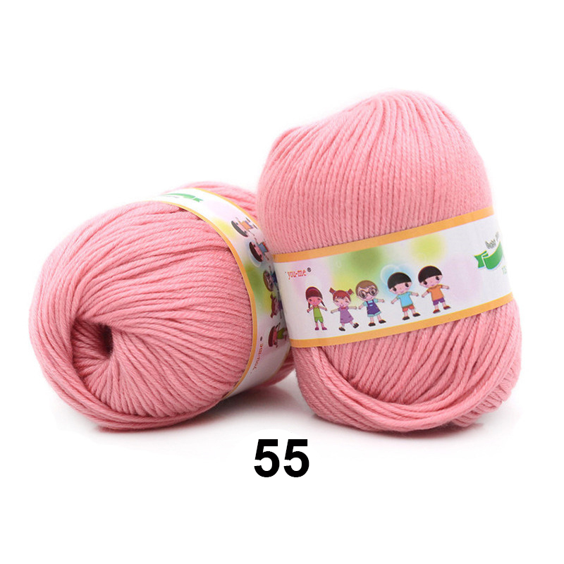 2pcsX50g Gebreid Garen voor Gehaakte Pop Baby Garen T-shirt Katoen Gemengd Garen Ilos Para Tejer Gebreide Estambre Para Tejer: Black