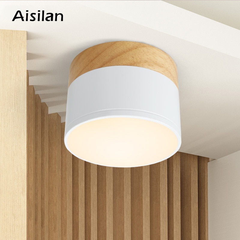 Aisilan LED downlight Houten plafond spot light voor plafond lampen Verlichting led 5W spot light moderne houten living licht