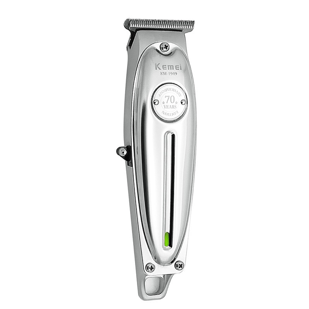 Kemei 1949 tondeuse à cheveux électrique sans fil tondeuse à cheveux tout métal 0mm tête à baldaquin T lame finition coupe de cheveux Machine