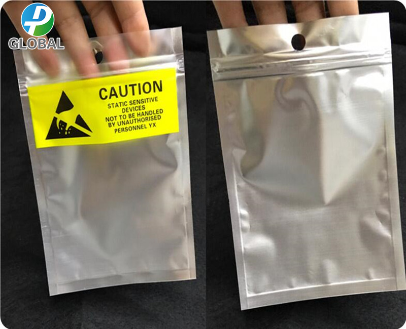 100 pcs 8*13.5 cm Zip lock Anti-Statische Afscherming plastic Zakken ESD Anti Statische rits Elektronische Accessoires /batterij Verpakking zakken