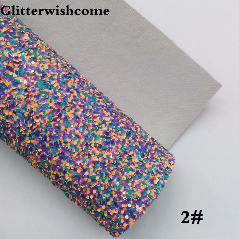 Glitterwishcome 21 x 29cm a4 størrelse vinyl til buer chunky glitter læder stof vinyl til buer , gm075a: 2