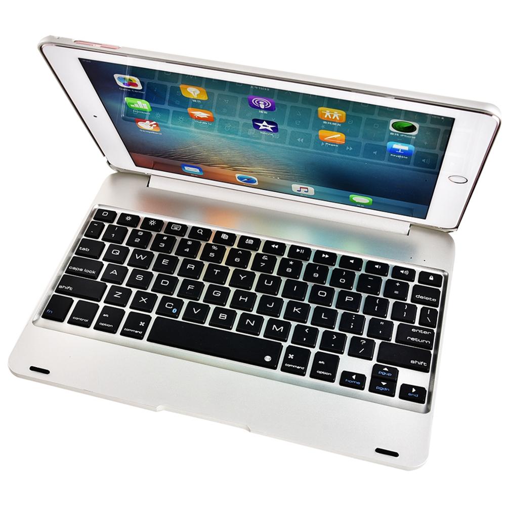 Bluetooth Keyboard For Apple Ipad 9.7 5th 6th Generation Wireless Bluetooth Keyboard Cover For Ipad Air1 2 pro9.7: Silver