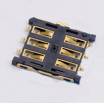 Plug-in Nano-SIM card holder 6P Micro card holder Mobile phone card slot Pull-out Nano-SIM card