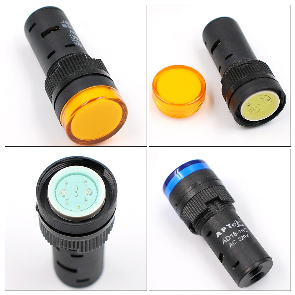 LED Power Indicator Light 12V 24V 220V Warning Pure Color High Brightness Long Life Low Energy Consumption Small Size Easy Carry