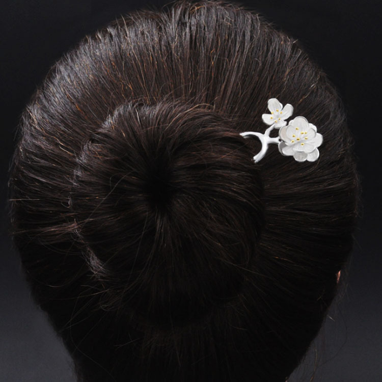 Bloemen Haar Accessoires Voor Vrouwen Bruiloft Haar Pinnen 925 Sterling Zilver Haar Stick Haarspeld Haar Sieraden Bruidsmeisje