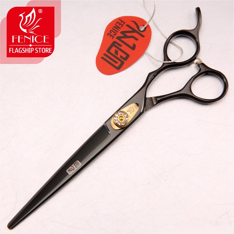 Fenice 6.5 Black Pet Grooming Scissors for dogs Hair Grooming Scissors Shears Japan 440