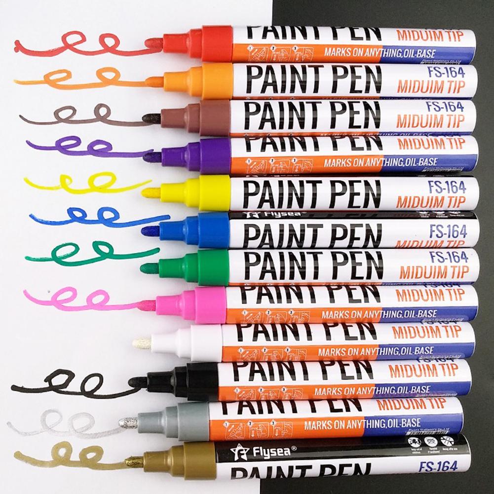 Bildæk maling tusch vandtæt permanent tusch pen kontor papirvarer vandbaserede premium tuscher fill paint pen