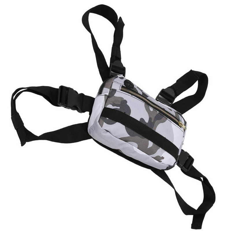 city jogging bag High Stretch Adjustable Chest Rig Bag Multifunctional Chest Front Pouch Outdoor Running Vest Rig Bag Running