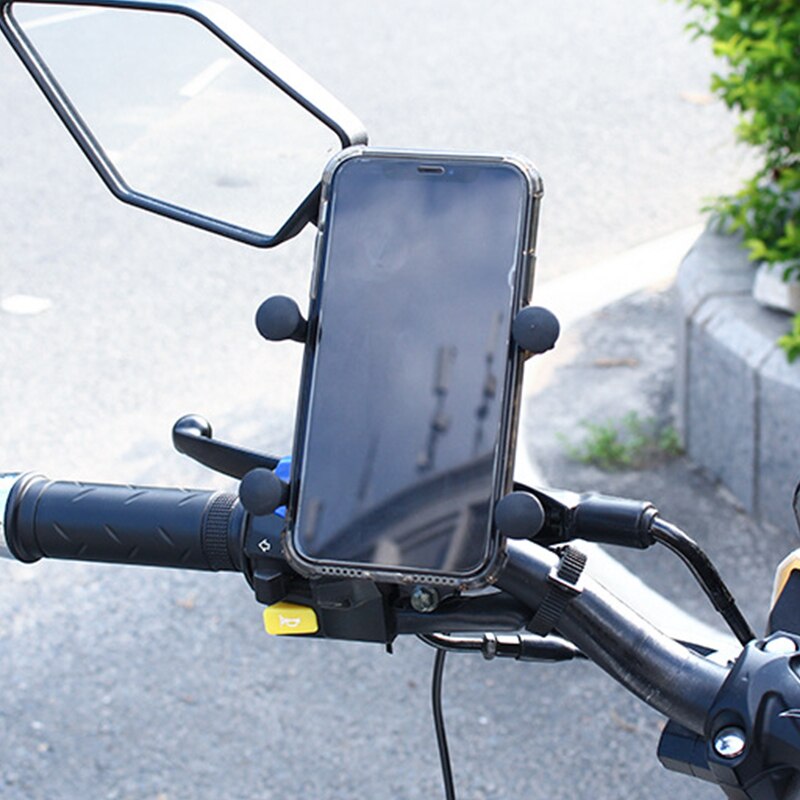 Waterproof Mount Bracket Motorcycle Phone Holder USB Charger Bike Mobile Motocross USB Charger Mobile Moto Phone Holder Stand