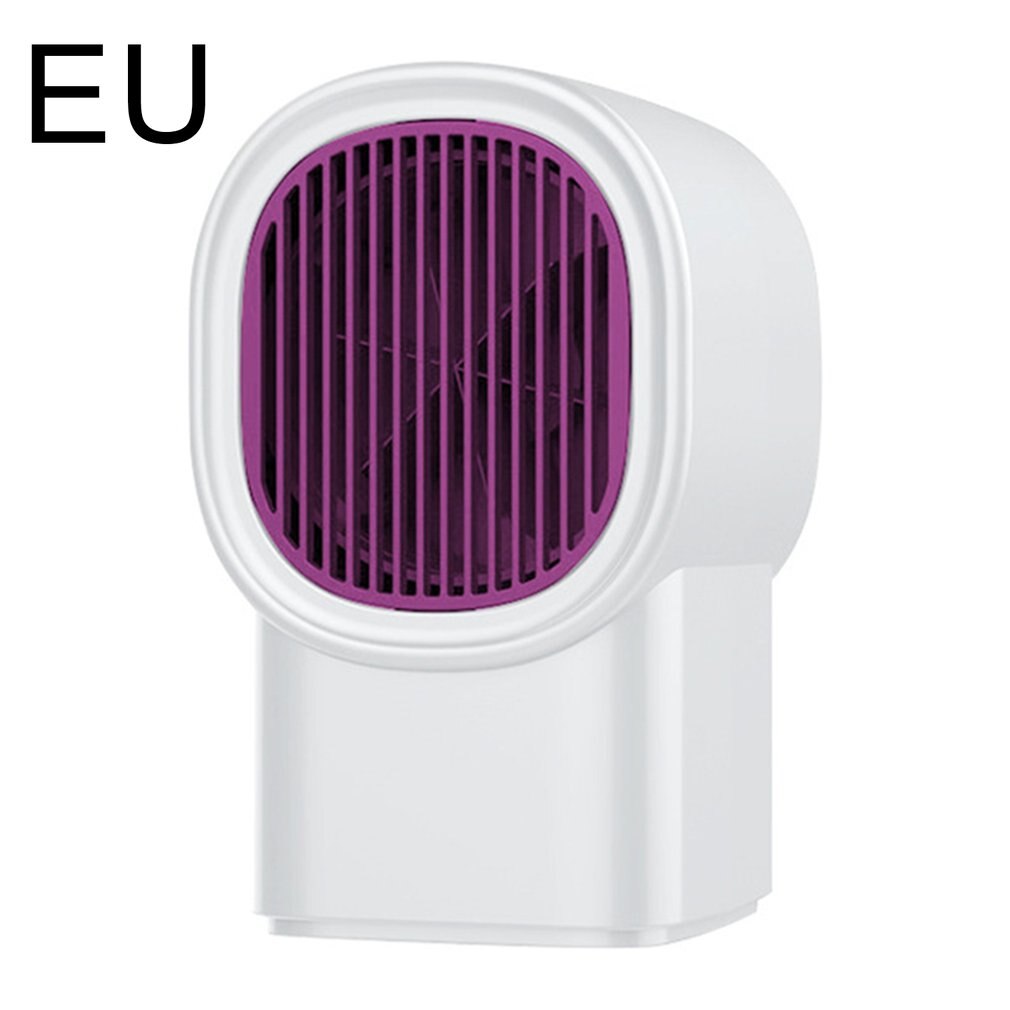 Mini aquecedor de mesa portátil ventilador elétrico aquecido casa escritório aquecimento rápido inteligente sistema temperatura constante: white EU 220V