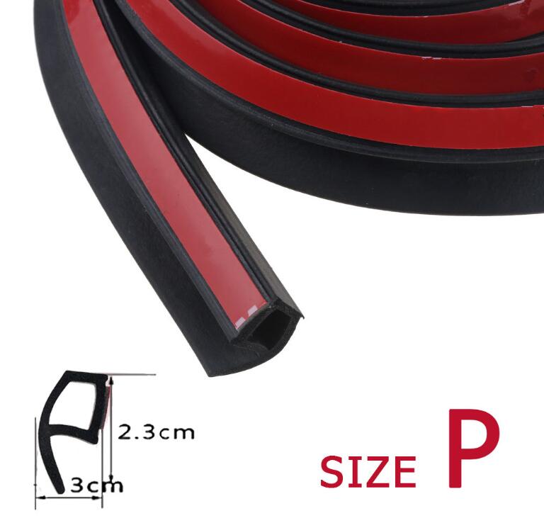 2 Meters Shape B P Z Big D Car Door Seal Strip for Mitsubishi ASX Outlander Lancer EX Pajero: Type P