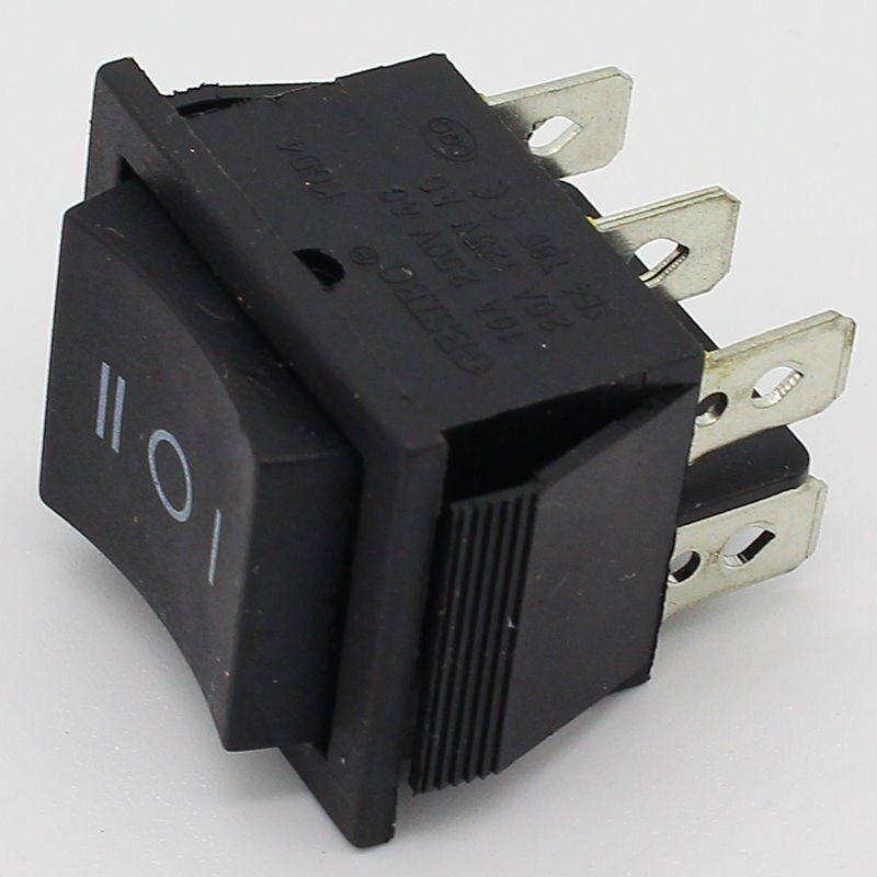 2pcs momentary rocker switch 6 flat pins,double sides spring return to middle after released
