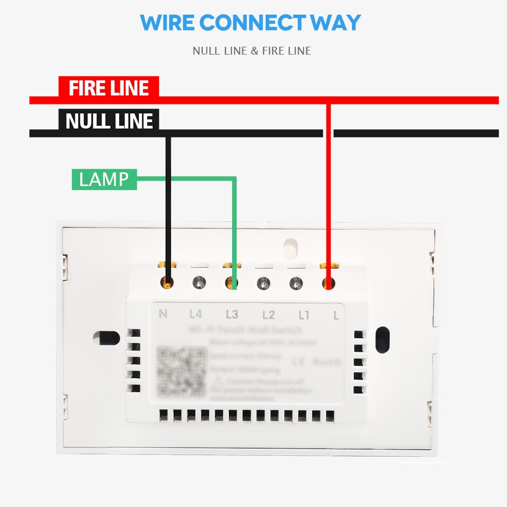 US Wifi App télécommande Type contrôleur de lumière murale Smart domotique interrupteur tactile étanche ignifuge 1G 2G 3G