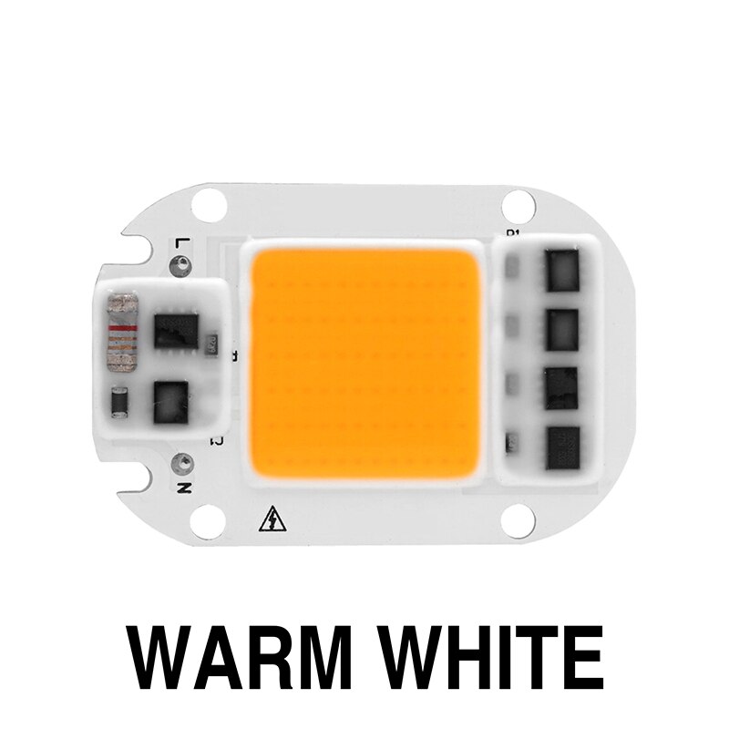 10pcs Hydroponice AC110V 220V 20W 30W 50W COB LED Grow Light Chip Volledige Spectrum Dag warm Wit Voor Indoor Plant Zaailing Groei: Warm White / 20W / AC110V