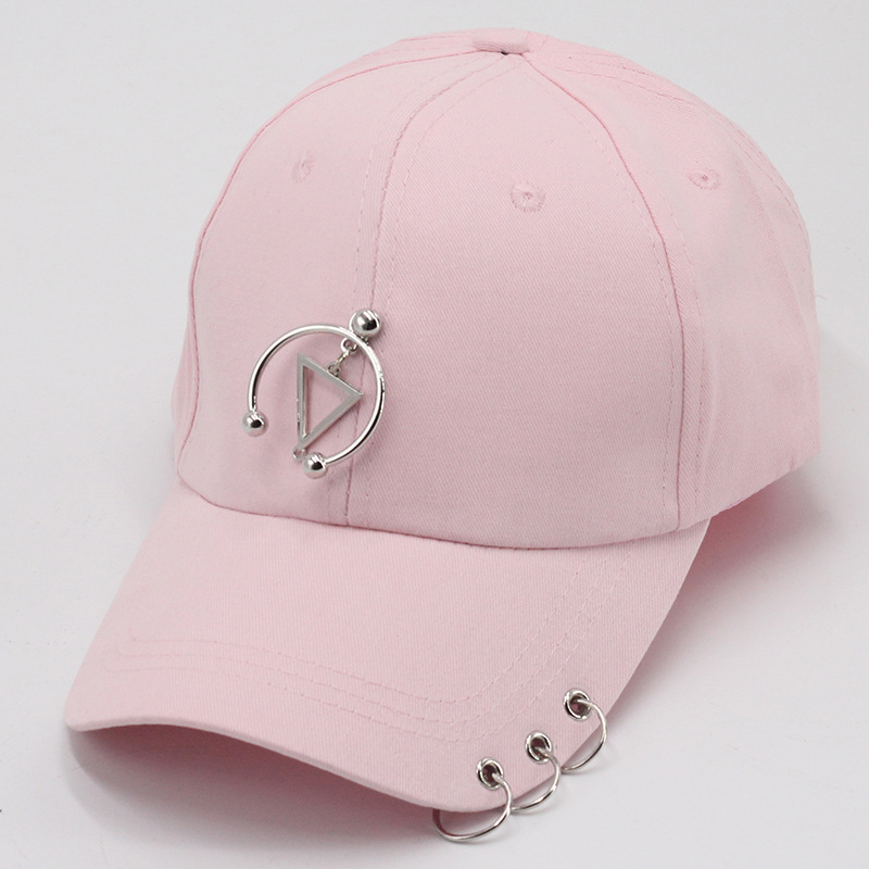 Papa chapeau Piercing anneau casquette de Baseball Punk Hip Hop casquettes coton adulte décontracté solide réglable unisexe casquettes: Bleu profond