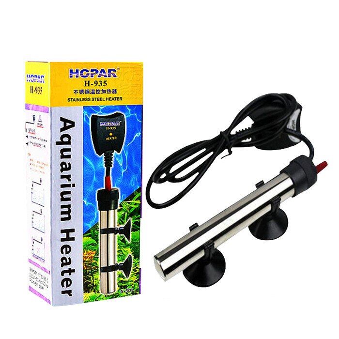 Calentador de acuario de acero inoxidable, varilla ajustable de 17-35 grados Celsius para controlar la temperatura, calentar el agua y la pecera