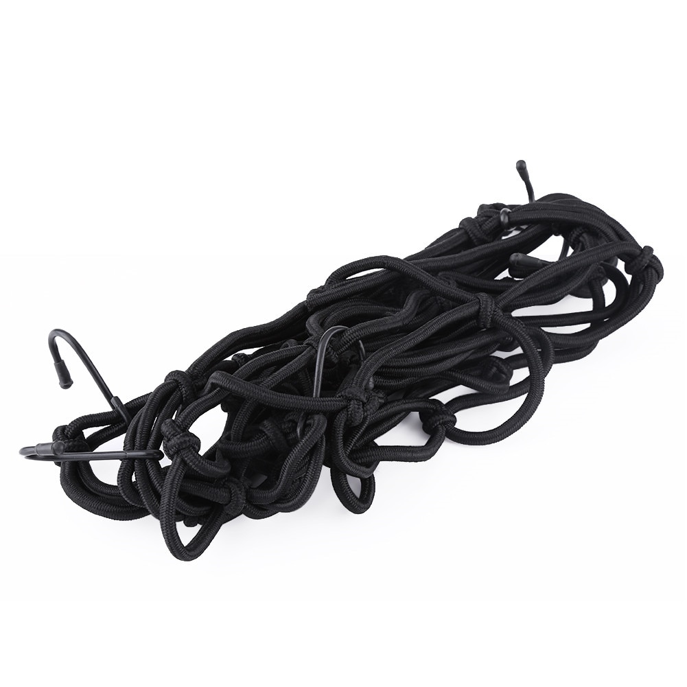 40 * 40cm 6 krok motorsykkel hjelm siste bagasje elastisk nett nett nett svart til enhver motorsykkel og firehjuling (atv)