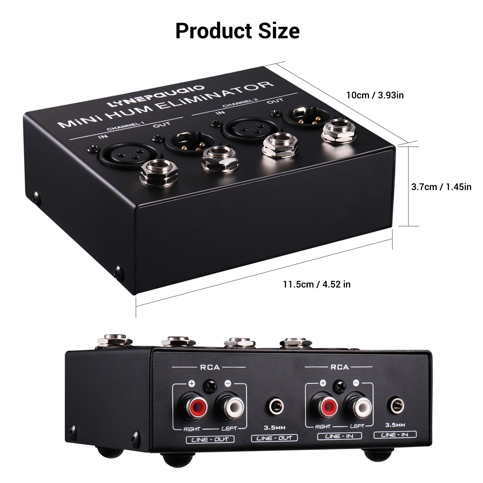 Compact Hum Eliminator Box 4 Channel Passive Buzz Destroyer Noise Canceller