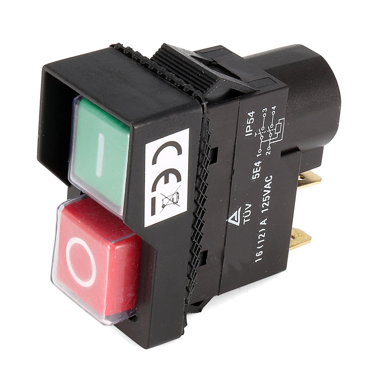 Start Stop No Volt Release Switch Fit Machines Start Stop On Off Volt Release Switch for Workshop Machines KJD17 125V 16A 4Pin